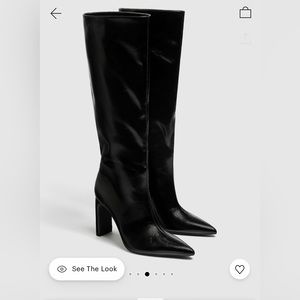 Pull&Bear Black Knee-High Boots